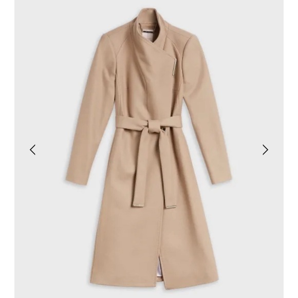 Ted Baker Jackets & Blazers - Ted Baker Rose Wrap Coat in Tan